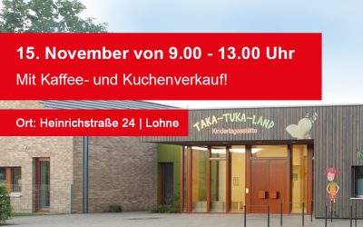 Herzliche Einladung zum Familien-Flohmarkt in der Kita Taka-Tuka-Land in Lohne