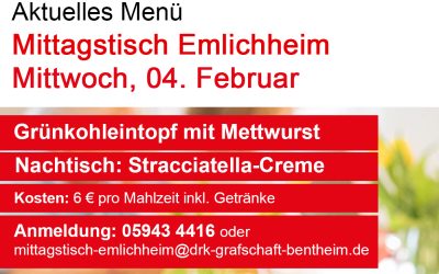 Mittagstisch Emlichheim Menü 04. Februar